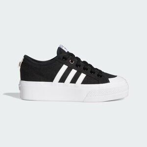ADIDAS Women's Nizza Platform Shoes Size 10.5 In Core Black/Cloud White